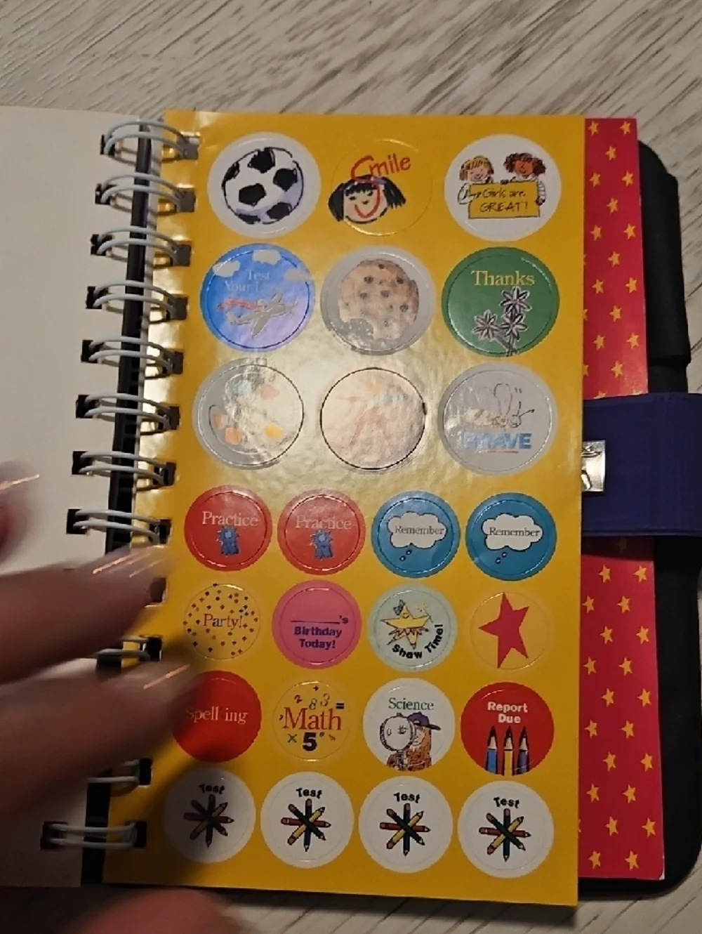 American Girl Purple Spiral Planner with Black Folio Circa 1997